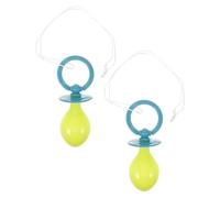 PACKOVE 2pcs Jumbo Fake Pacifier Prop for Adults, Lightweight Plastic Party and Cosplay Accessory, Blue Colour, Gentle on Skin, Odour Free, for Halloween and Themed Events
