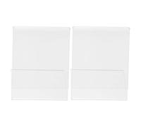 PACKOVE 2pcs L Shape Plastic Name Card Holder with Slant Back Design for Easy Paper Insertion Sign Display Stand Suitable for Office and Trade Show Use