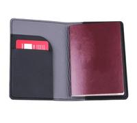 PACKOVE 2pcs Leather Passport Holder Pouch Multi-Functional Pu Leather Organizing Cards Cash Couples Travel Use 5.51x3.94x0.79 Inch