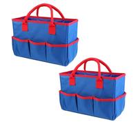 PACKOVE 2pcs Lightweight Oxford Cloth Storage Handbag with Multiple Pockets for Books and Cosmetics, Practical Multifunctional Storage Bag Suitable for Organizing and Travel