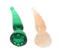 PACKOVE 2pcs Lotus Pod Massage Stick Resin Acupressure Tool for Facial Scalp Deep Tissue Trigger Point Relaxation Self Care