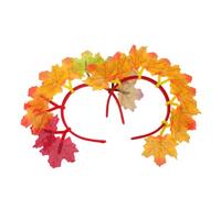 PACKOVE 2pcs Maple Leaf Headbands Elastic Fit Autumn Hair Hoops with Realistic Vibrant Leaves for Thanksgiving Party Decorations and Fall Festival Accessories for Women