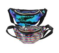 PACKOVE 2pcs Mermaid Sequin Waist Bag Glitter Fanny Pack Mermaid Sequin Waist Pack Easy Crossbody Wear for Women