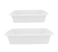 PACKOVE 2pcs Microbiology Staining Tray Laboratory Desktop Tray Plastic Rectangular Acid Resistant Spill Multifunctional Chemical Resistant Drying Pan for School Laboratory Science