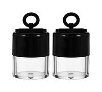 PACKOVE 2pcs Mini Loose Powder Box Refillable Powder Case Mesh for Travel Portable Empty Box As Subpackaging