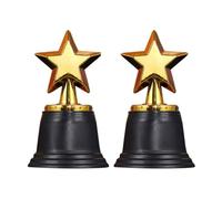 PACKOVE 2pcs Mini Star Trophy Award for Winner Competitions and Party Favors, Plastic Material with Unique Elegant Design, Versatile Use to Promote Healthy in Sports Events
