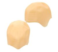 PACKOVE 2pcs Monk's Headgear Bald Head Wig Base Realistic Latex Bald Head Cap for Halloween for Cosplay