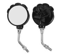 PACKOVE 2pcs Motorcycle Side Rearview Mirrors for Motorbike and Scooter Handlebar Mount, Black Practical Motorbike Rearview Mirror Set for City Commutes and Road Use