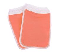 PACKOVE 2pcs Orange Bath Towels Gloves Lightweight Plastic Shower Gloves That Create Rich Lather for Effective Body Scrubbing and Exfoliation during Bathing
