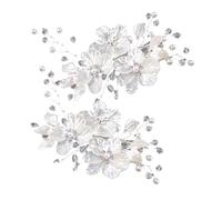 PACKOVE 2pcs Pearl Flower Hair Comb Wedding Hair Accessories for Bride Bridesmaids Women Party Prom