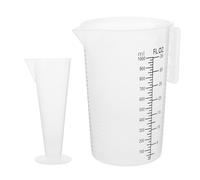 PACKOVE 2pcs Plastic Measuring Cup V-Shape Spout Creative Appearance Practical Kitchen Accessory with Easy Dosage Control 100ml to 1000ml Capacity