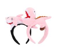 PACKOVE 2pcs Plush Shark Dinosaur Headbands Soft Animal Hairbands for Adults Quirky Zoo Party Headgear Cute Cartoon Costume Accessory for Beach Pool Sea-themed Events