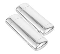 PACKOVE 2pcs Portable Aluminum Sunglasses Case Lightweight Eyeglass Holder Travel Organizer for Men and Women Convenient Glasses Storage Box in Mirror Silver