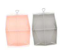 PACKOVE 2Pcs Portable Makeup Sponge Storage Containers with Lids Moisture Powder Puff Cases for Beauty Egg Organization Compact Cosmetic Accessories Holders Pink and Gray
