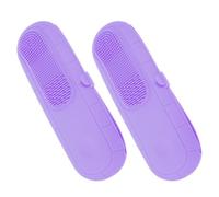 PACKOVE 2pcs Portable Silicone Makeup Brush Bag Organizer with Cleaning Comb for Secure Storage and Dual Functionality, Compact Travel Pouch for Carrying in Your Purse or Travel Bag