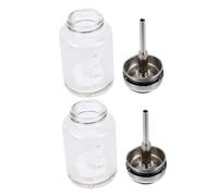 PACKOVE 2pcs Press Type Alcohol Bottle Simple Glass Craft Bottle Container Refillable Empty Glass Storage Container for Cosmetics Use