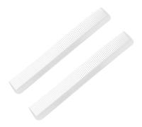 PACKOVE 2pcs Professional Plastic S-shaped Hairdressing Comb for Salon Hairdressing and Personal Use, White Colour, Not Easy to Break or Deform, Less Damage to Hair