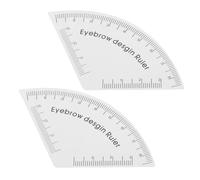 PACKOVE 2pcs Pvc Eyebrow Drawing Ruler for Accurate Shaping Eyebrow Mapping Ruler Measurement Tool Guide Shaper for Precise Brow Line Marking