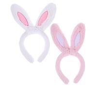 PACKOVE 2pcs Rabbit Ears Hair Hoops Women's Plush Hairband Adorable Bunny Ear Hair Accessories for Party