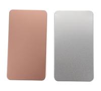 PACKOVE 2pcs Rectangular Iron Tea Storage Containers with Lids Portable and Smooth Food Boxes for Travel Use Mini Canisters for Candies and Cosmetics Organiser