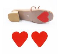 PACKOVE 2pcs Red Rubber Non-Slip Shoe Half Sole Mats for High Heel and Sandal, Lightweight Heart Shape Anti-Slip Pads for Women, for Ladies Footwear Comfort