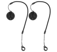 PACKOVE 2pcs Retractable Pencil Lanyard with Silicone Pen Holder and Anti-lost Design Black Touch Pens Tether Rope for Offices and Counters