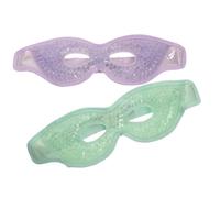 PACKOVE 2pcs Reusable Ice Eye Patches with Soft Gel and PVC Material, Comfortable Sleeping Eye Pads that Block Light, for Travel and Train Use