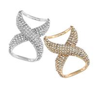 PACKOVE 2pcs Rhinestone Scarf Fastener Clips Shawl Buckle Rings for Women Clothing Elegant Sparkling Scarves Ties Accessories Smooth Surface Prevents Damage Fashion Jewelry