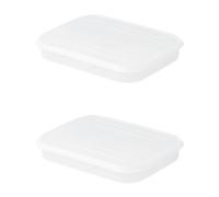 PACKOVE 2pcs Sealed Boxes Storage Box Four-grids Pp Practical Sealed Fresh-keeping for Fruits and Vegetables in Homes and Restaurants