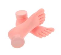 PACKOVE 2pcs Silicone Feet Model for Nail Art Practice Fake Foot Display Portable Nail Molds