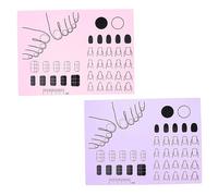 PACKOVE 2Pcs Silicone Nail Training Mats Colorized Manicure for Application Practice Portable and Lightweight for Nail Tech Supplies Easy to Store and Carry for Skill Development