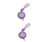 PACKOVE 2pcs Silicone Pocket Hanging Watch Cute Quartz Medical Watch for and Doctors Simple Design for Healthcare Professionals