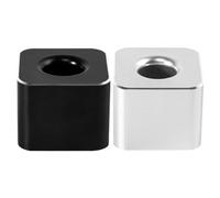 PACKOVE 2pcs Single Pen Holder Square Aluminum Alloy for Desktop Office Use | Minimalist Modern Style, Multipurpose Storage, Sturdy Build, Lightweight, Secure and Stable on Desk