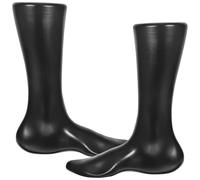 PACKOVE 2pcs Sock Display Props Foot Model Black Pe Material Realistic Accurate Proportions Sock Display Holder for Store and Shop Use