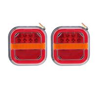 PACKOVE 2pcs Square LED Trailer Tail Light 24 Leds Waterproof Marker Lamp | Surface Mount Design, 3-5w Power, Ip67 Weatherproof Housing, Simplified Wiring for Trucks, Rvs and Atv Trailers