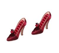 PACKOVE 2pcs Stylish Jewelry Display Stand Rotating Base Earring Storage Ring Holder Organiser Fashionable High-heeled Shoes Shape
