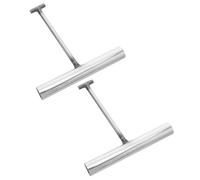 PACKOVE 2pcs T-Shaped Manhole Cover Hooks 17cm X 8mm Heavy-Duty Iron Lifting Tools for Sewer Drain and Roller Shutter Doors Industrial Hand Pull Hooks