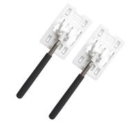 PACKOVE 2pcs Telescopic Parking Card Holder Sticks for Vehicle Toll Payment Garage Parking Pass Holder Poles in White and Black Automotive Garage Payment Tool