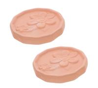 PACKOVE 2pcs Terracotta Sugar Keeper Disc for Brown Sugar Storage Reusable Humidifying Disc Made of Food-safe Clay with Unique Flower Shape Low-maintenance Softening Stone and Marshmallows