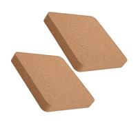 PACKOVE 2pcs Thickened Cork Leather Punching Mute Pads for Handbags and Leathercraft, Wood Material with Precision Positioning and Enhanced Aesthetic Appeal, for Crafting Sessions