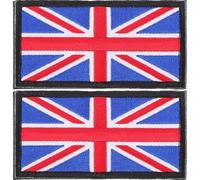 PACKOVE 2pcs UK National Flag Embroidered Patches Iron-on Cloth Appliques for Hats and Wallets, Assorted Colour Decorative Patches Suitable for Crafts and DIY Projects