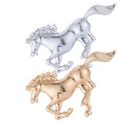 PACKOVE 2pcs Vintage 3d Zodiac Horse Brooches Alloy Lapel Pins for Men and Sturdy Statement Piece Accessories Suitable for Events and Parties in 2026 Year the Horse