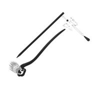 PACKOVE 2pcs Vintage Handmade Wood Hair Sticks Wood Hairpins for Women Elegant Chinese Style Bun Maker Chignon Accessories Beads