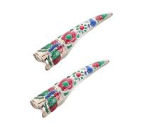 PACKOVE 2pcs Vintage Palace Nail Cover Claw Nail Rings Ancient Queen False Tips for Halloween Cosplay Jewelry Fingertip Accessories