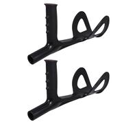 PACKOVE 2pcs Walking Cane Grips Replacement Plastic Walking Stick Handle Ergonomic Design for Balanced Movement and Maximum Stability Black Plastic Material and Home Use Elderly Mobility