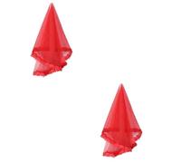 PACKOVE 2pcs Wedding Veils Short Veil Headband Bridal Floor Length s for Women White - Spring Clip Cathedral Length Girl Outfits Bride Red Lace Modeling Yarn