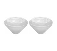PACKOVE 2pcs White Silicone Diamond Molds for DIY Craft Making and Desktop Adornments, Sturdy and Safe Silicone Mold Kit Suitable for ’s Creative Art Projects