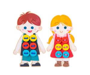 PACKOVE 2pcs Wooden Clothes Lacing for Educational Threading Plaything with Synthetic Material to Hand-Eye Coordination and Stimulate Interest for Boys