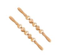 PACKOVE 2Pcs Wooden Manual Body Massagers for Full Body Muscle Relief Portable Belly Massage Sticks for Circulation Improvement and Release Lightweight Practical Roller for Home Use