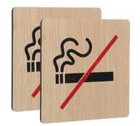 PACKOVE 2pcs Wooden No Smoking Sign with Vintage Style, Highly Visible Warning and Cautionary Design, Decorative Safety Signs for Outdoor and Restaurant Use